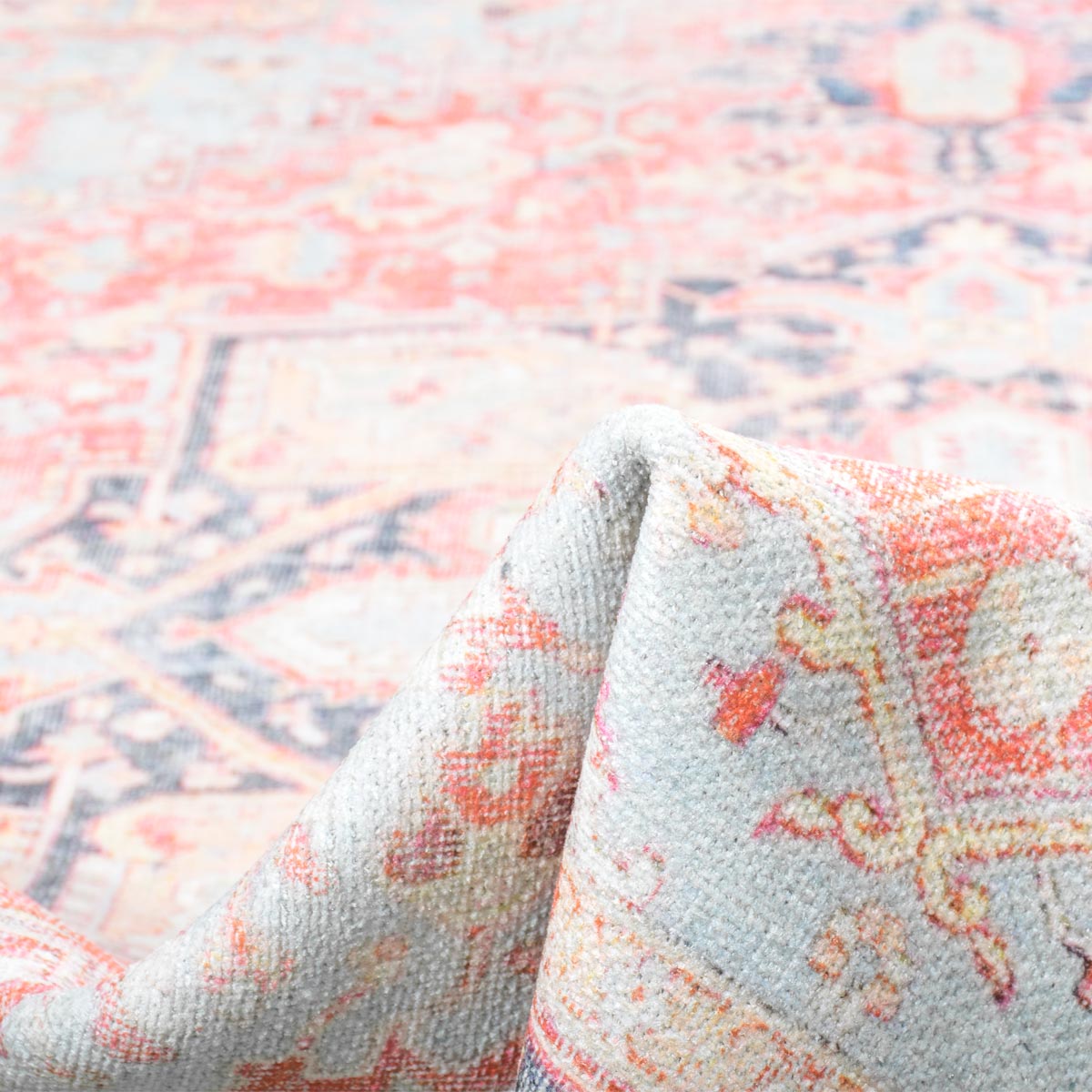 שטיח קשמיר 07 צבעוני עם פרנזים | השטיח האדום