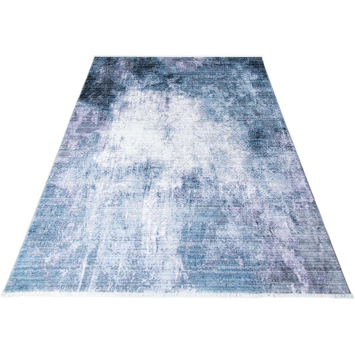 שטיח איסטנבול 07 אפור/כחול עם פרנזים | השטיח האדום
