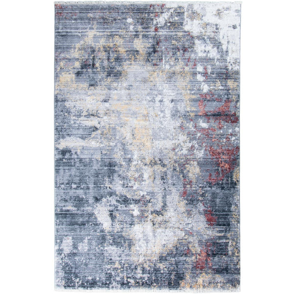 שטיח איסטנבול 02 אפור/צהוב/כתום עם פרנזים ISTANBUL