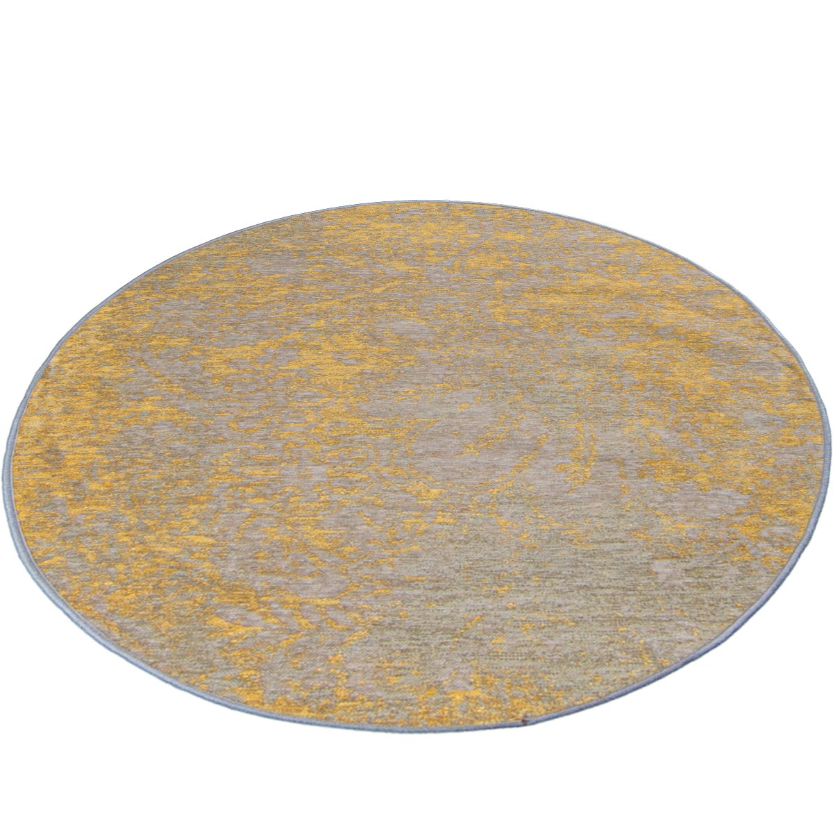 שטיח מרסיי 29 צהוב/אפור עגול | השטיח האדום