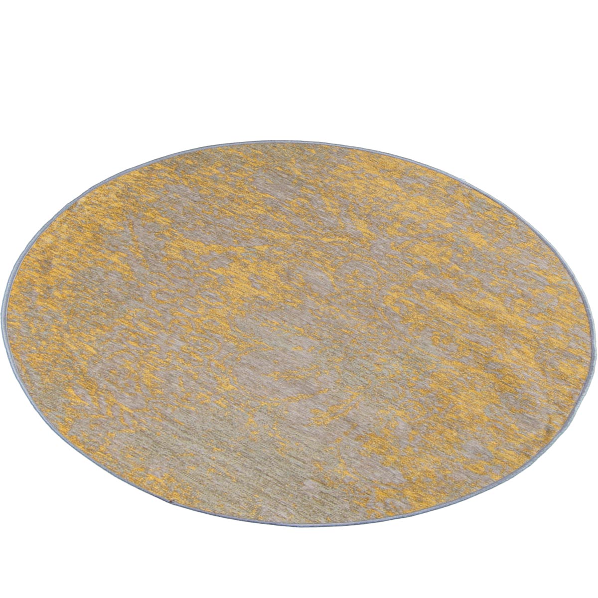 שטיח מרסיי 29 צהוב/אפור עגול | השטיח האדום