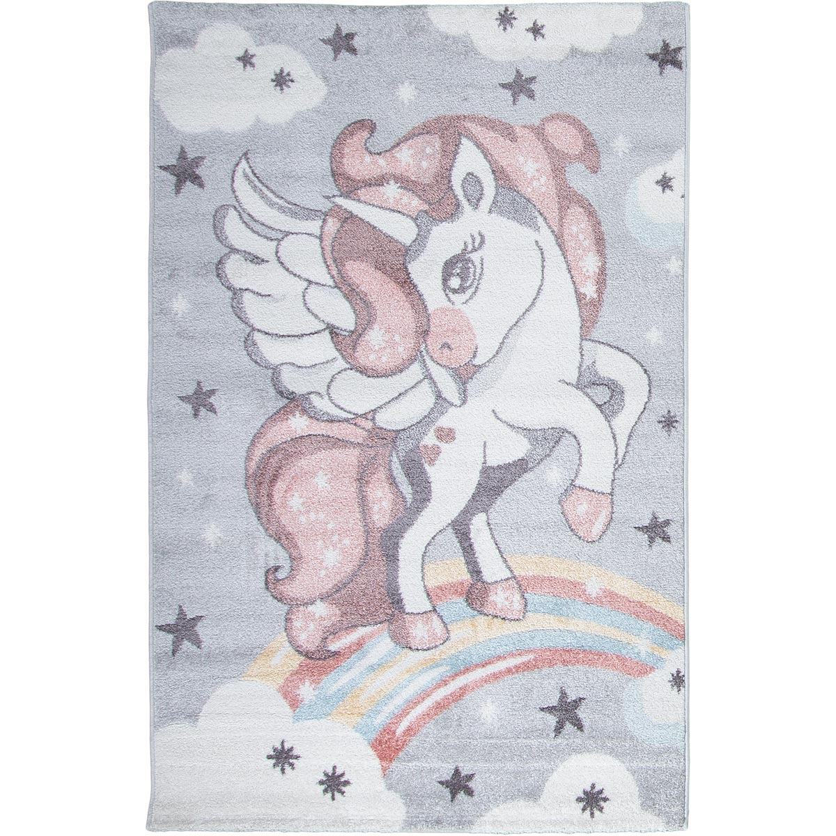 שטיח פאלמה 09 אפור/קרם/ורוד | השטיח האדום