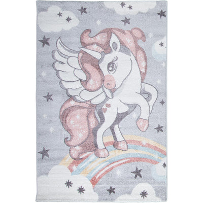 שטיח פאלמה 09 אפור/קרם/ורוד | השטיח האדום