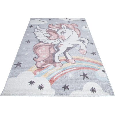 שטיח פאלמה 09 אפור/קרם/ורוד | השטיח האדום