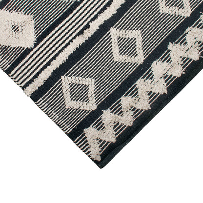 שטיח קילים סקנדינבי 12 שחור/לבן | השטיח האדום