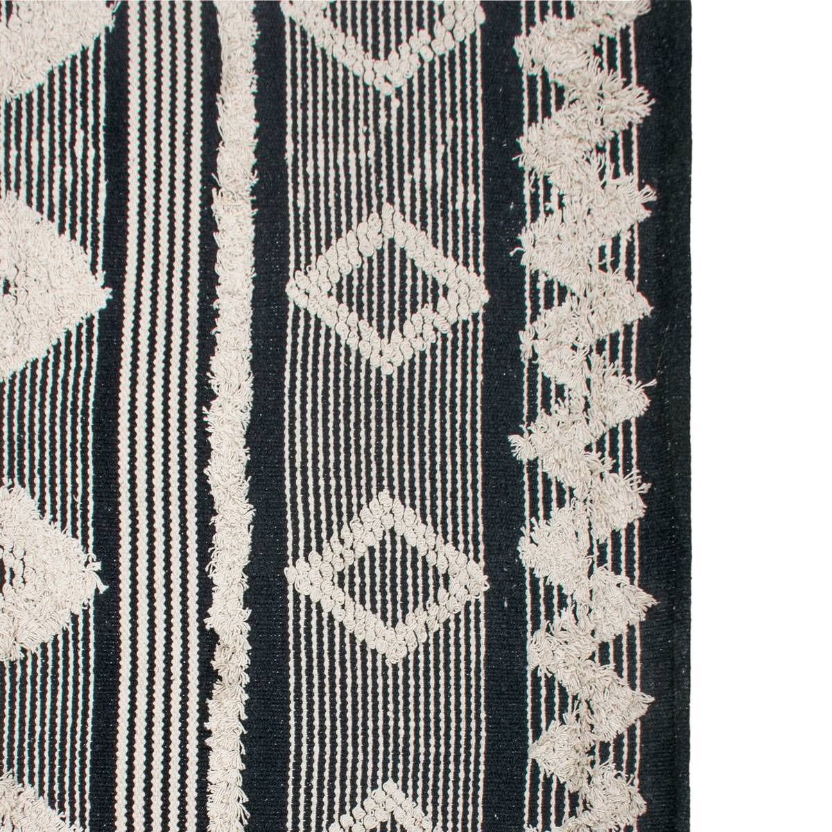 שטיח קילים סקנדינבי 12 שחור/לבן | השטיח האדום