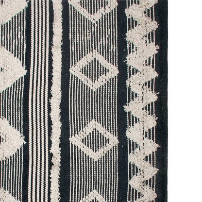 שטיח קילים סקנדינבי 12 שחור/לבן | השטיח האדום