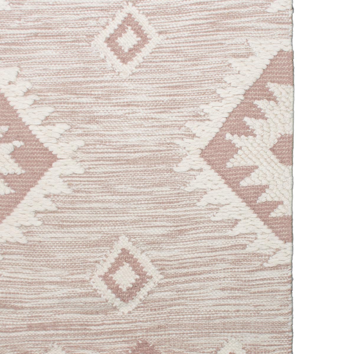 שטיח קילים סקנדינבי 06 ורוד עם פרנזים | השטיח האדום