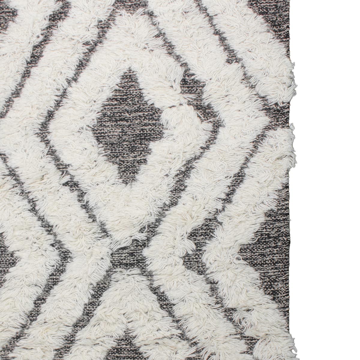 שטיח קילים סקנדינבי 07 אפור עם פרנזים | השטיח האדום