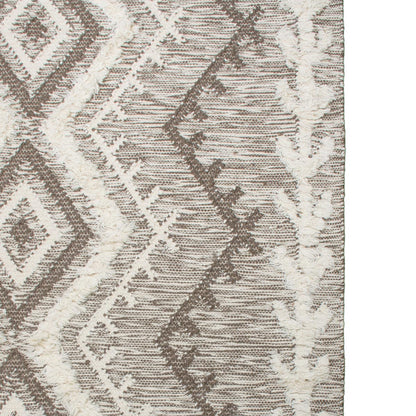 שטיח קילים סקנדינבי 05 חום עם פרנזים | השטיח האדום