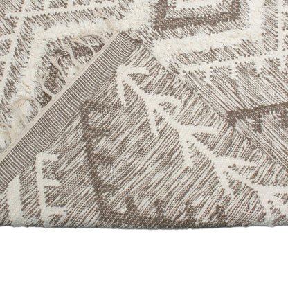 שטיח קילים סקנדינבי 05 חום עם פרנזים | השטיח האדום