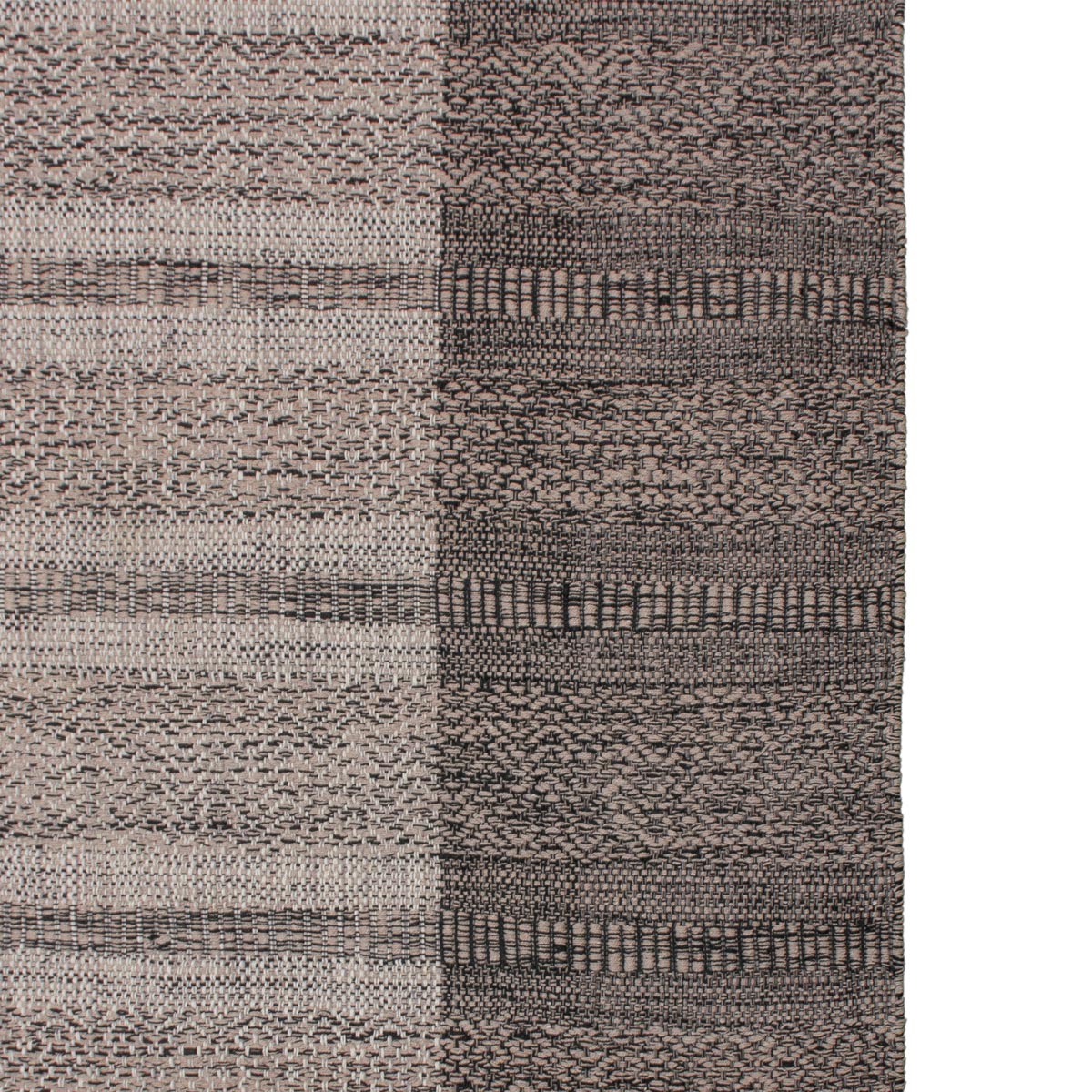 שטיח גפן כותנה 05 אפור כהה/אפור ראנר עם פרנזים | השטיח האדום