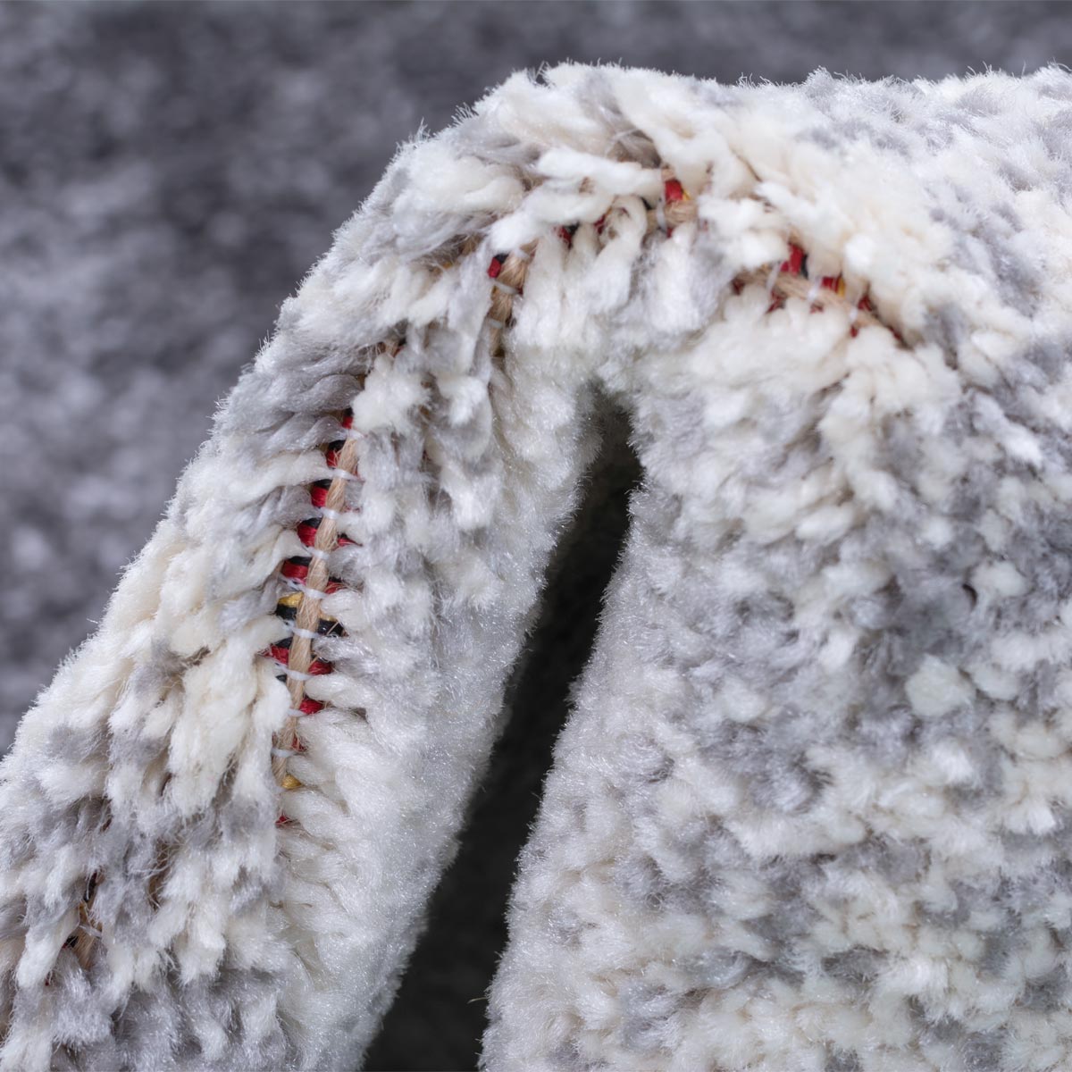 שטיח סלוניקי 12 אפור/קרם/אפור כהה עגול | השטיח האדום