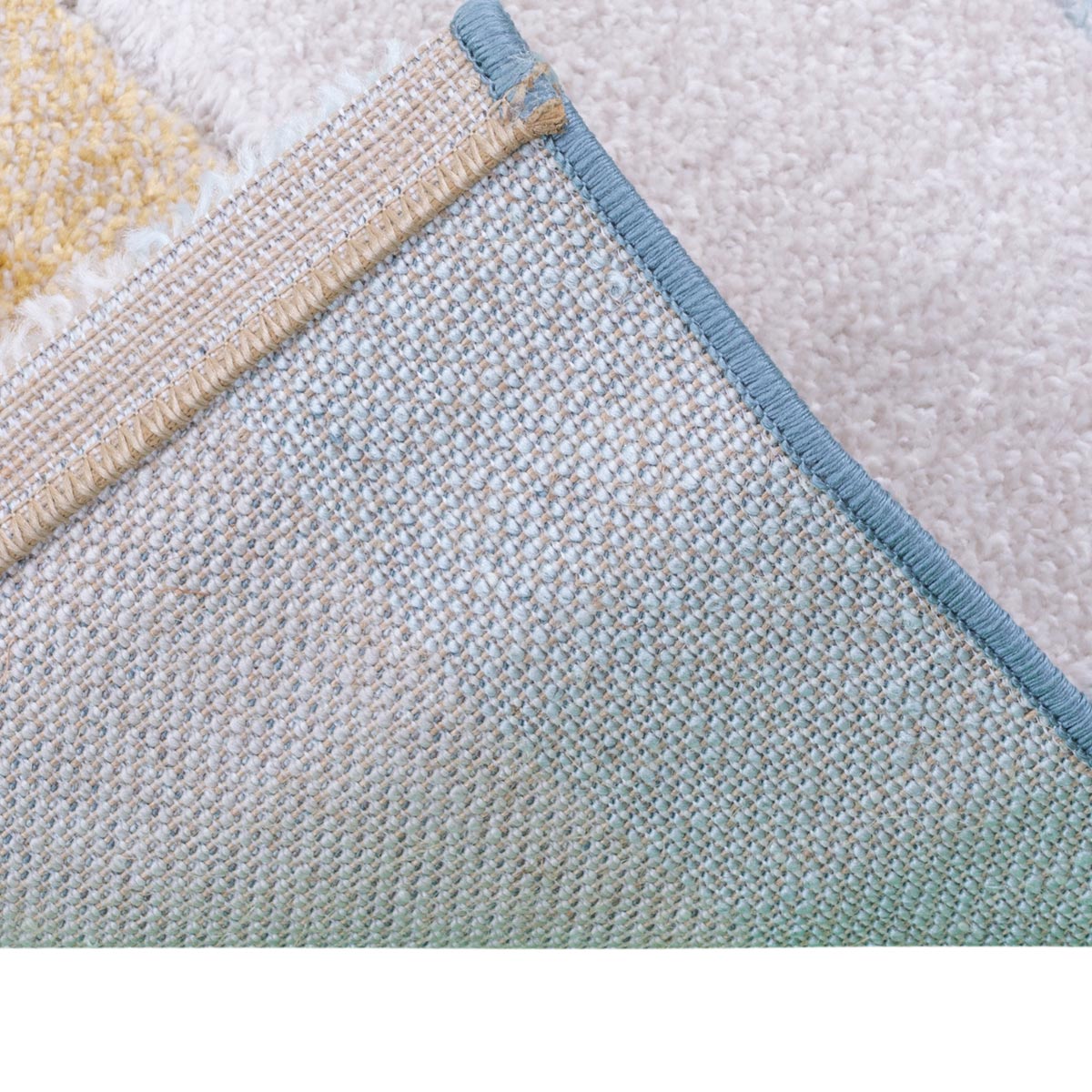 שטיח בוגוטה 13 כחול/אפור/צהוב | השטיח האדום