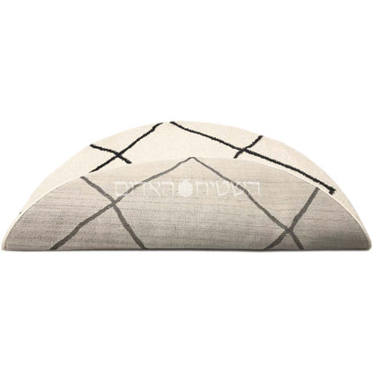 שטיח מרקש 11 קרם/שחור עגול | השטיח האדום