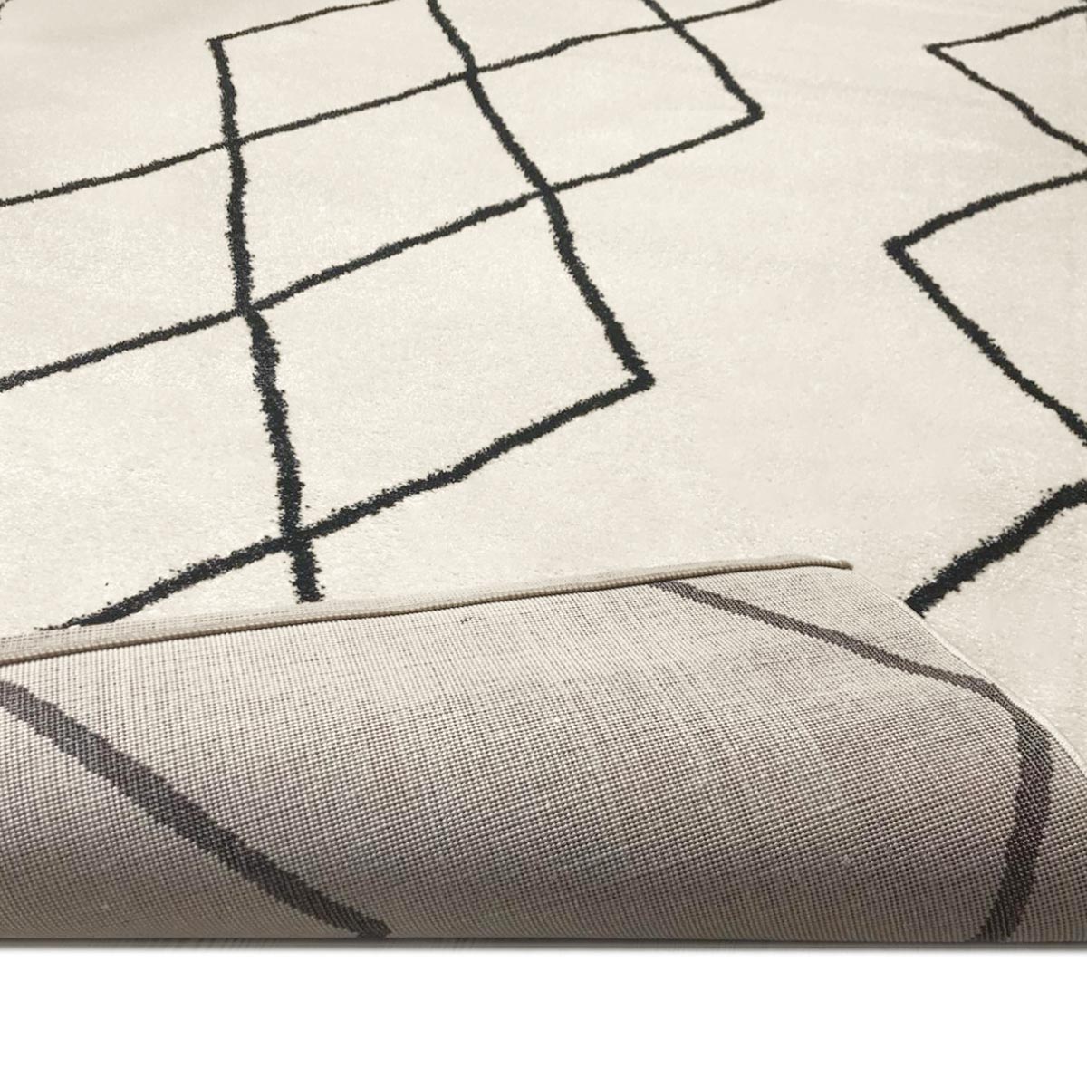 שטיח מרקש 12 קרם/שחור | השטיח האדום