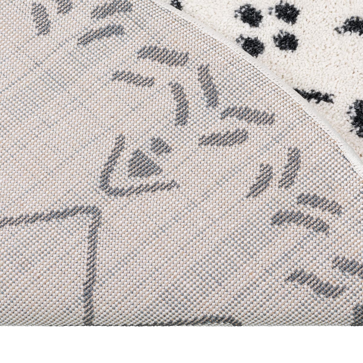 שטיח מרקש 07 קרם/שחור עגול | השטיח האדום