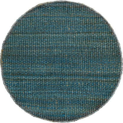 שטיח תמר אריגה גסה 06 כחול/בז' עגול | השטיח האדום