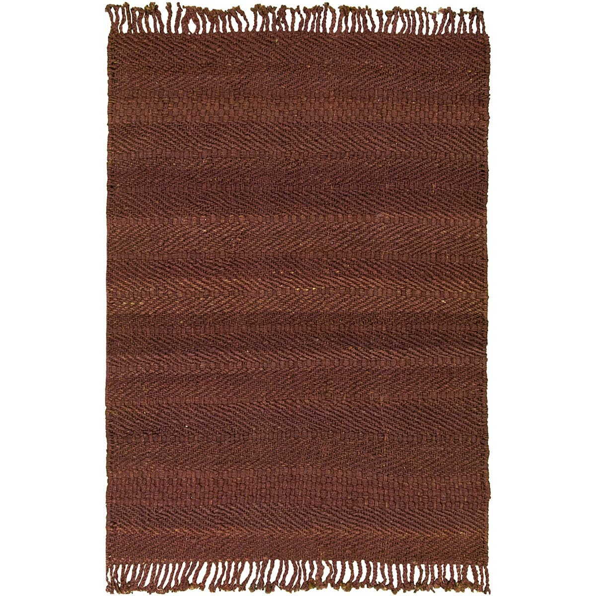 שטיח תמר אריגה גסה 07 אדום עם פרנזים | השטיח האדום