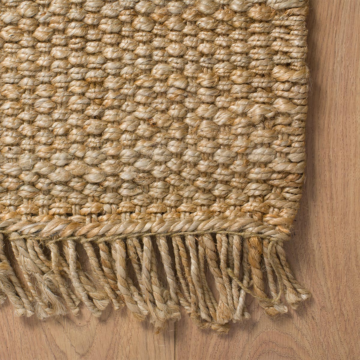 שטיח תמר אריגה גסה 06 בז' עם פרנזים | השטיח האדום