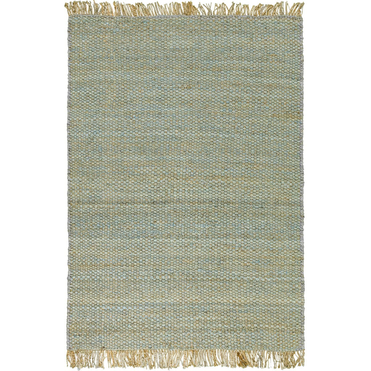 שטיח תמר אריגה גסה 06 מנטה/בז' עם פרנזים | השטיח האדום