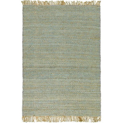 שטיח תמר אריגה גסה 06 מנטה/בז' עם פרנזים | השטיח האדום