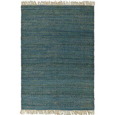 שטיח תמר אריגה גסה 06 כחול/בז' עם פרנזים | השטיח האדום