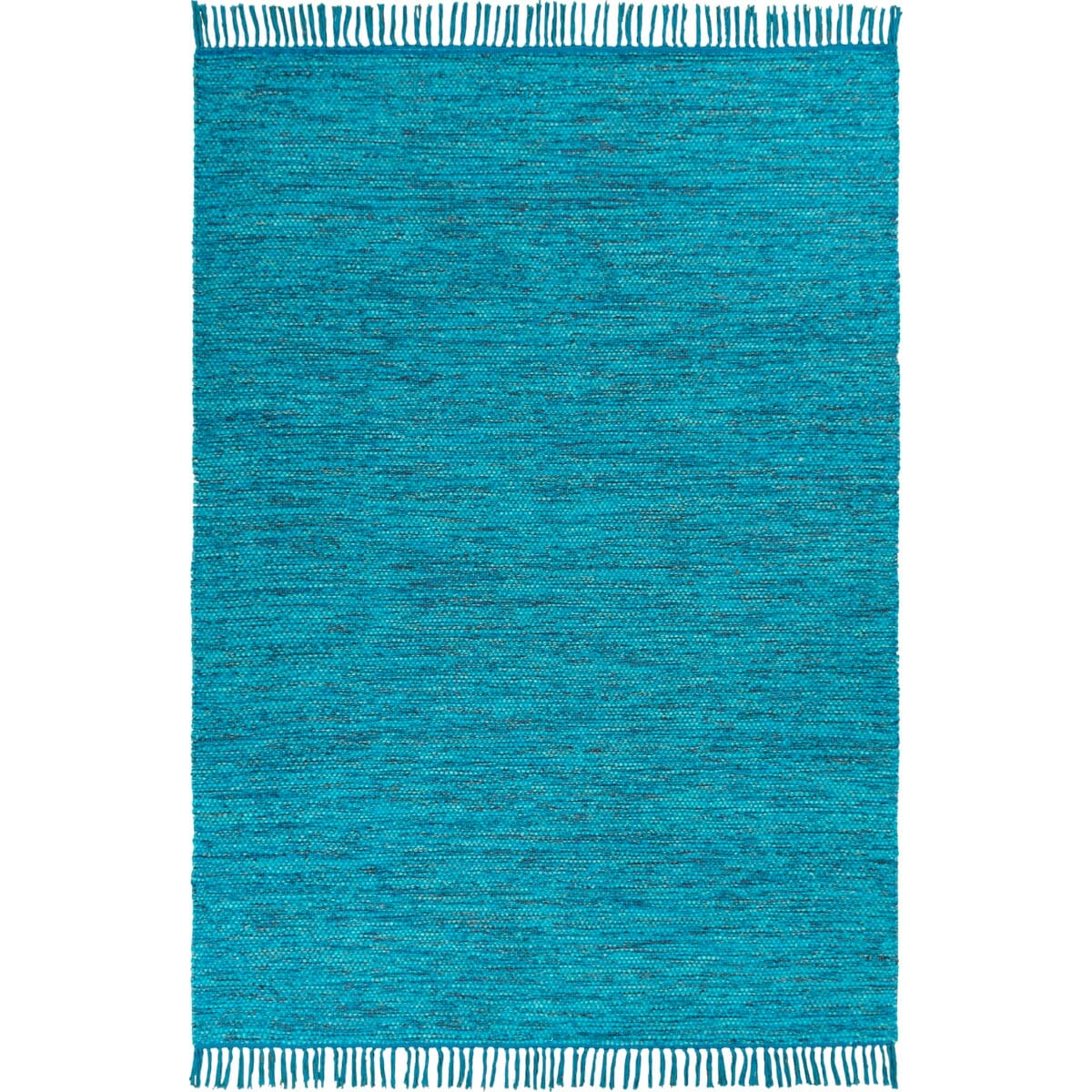 שטיח גפן כותנה 01 טורקיז עם פרנזים | השטיח האדום