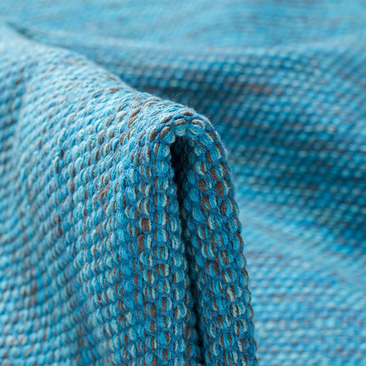 שטיח גפן כותנה 01 טורקיז עם פרנזים | השטיח האדום