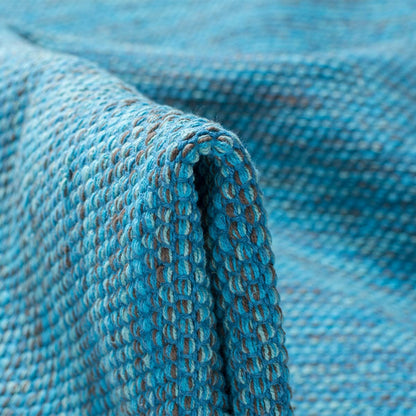 שטיח גפן כותנה 01 טורקיז עם פרנזים | השטיח האדום