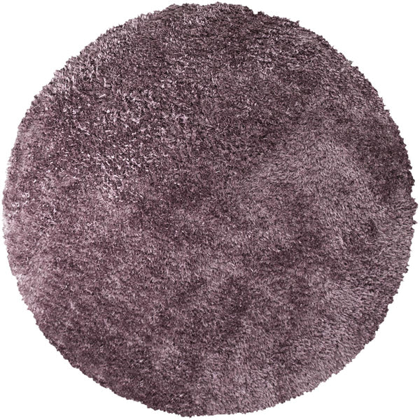 שטיח שאגי קטיפה 01 סגול עגול SHAGI