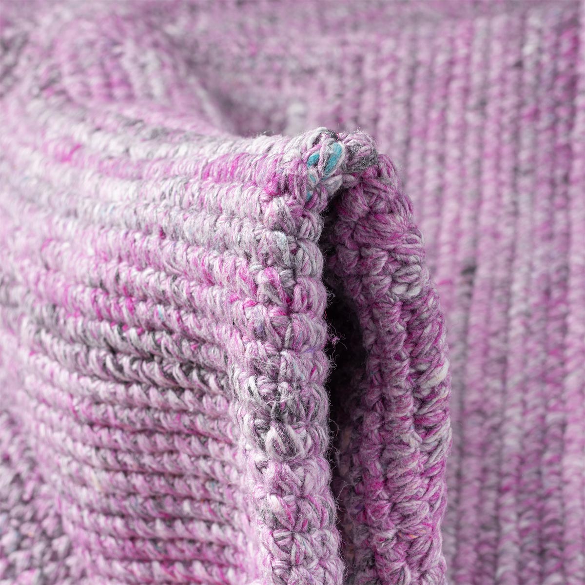 שטיח גרינלנד 09 סגול עגול עם פרנזים |שטיחי חוץ