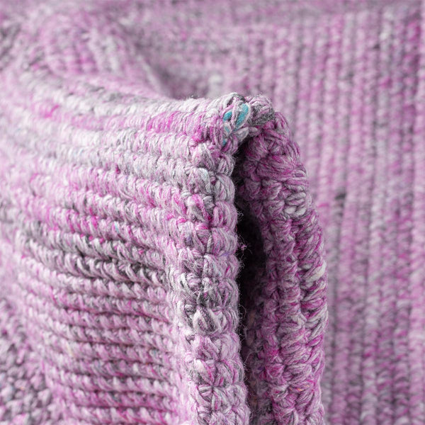 שטיח גרינלנד 09 סגול עגול עם פרנזים GREENLAND - hover