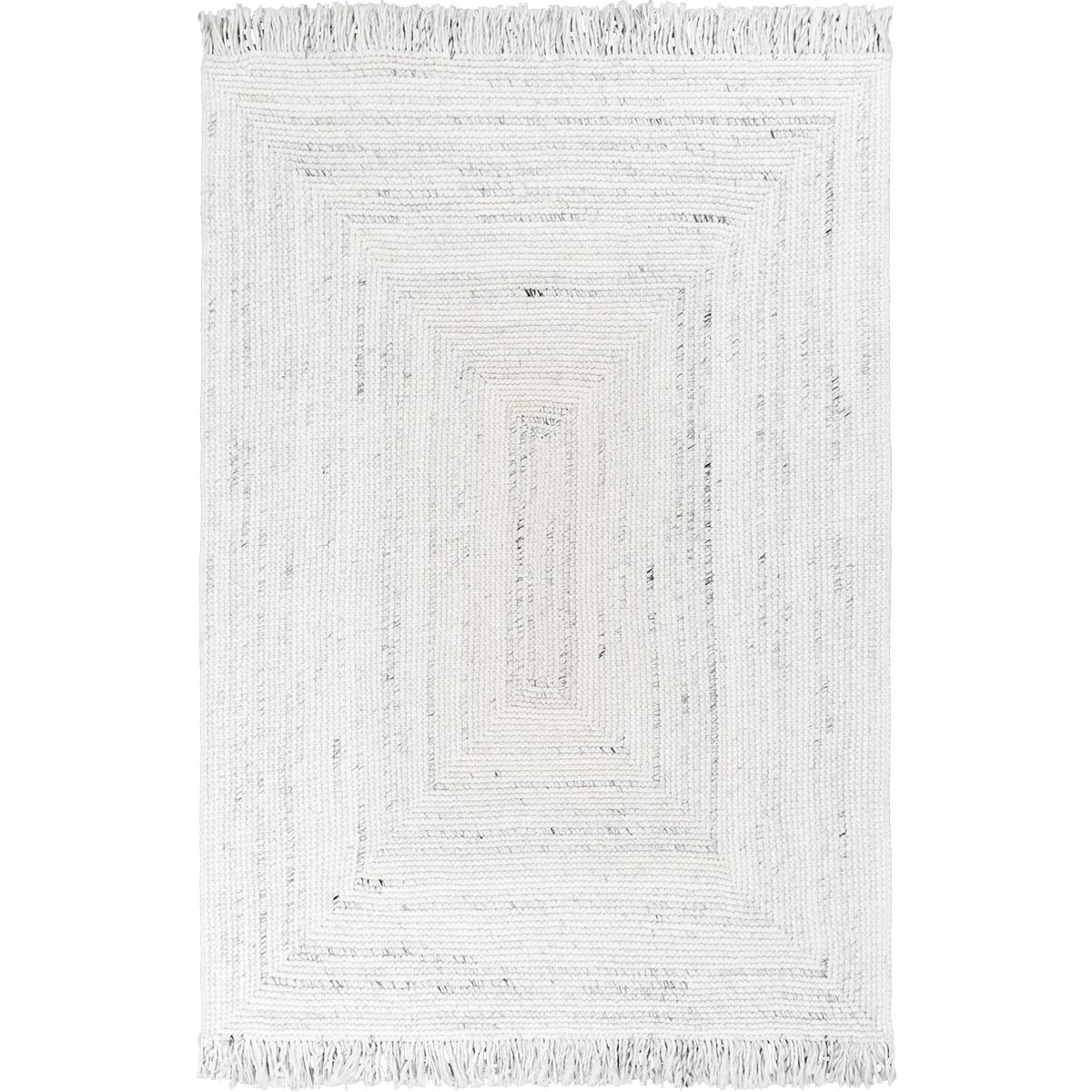 שטיח גרינלנד 09 לבן עם פרנזים | השטיח האדום