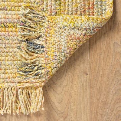 שטיח גרינלנד 09 צהוב עם פרנזים | השטיח האדום