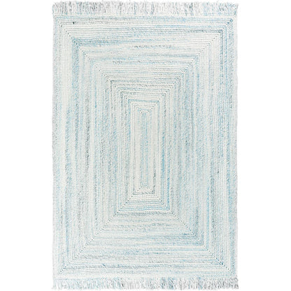 שטיח גרינלנד 09 אפור/מנטה עם פרנזים | השטיח האדום