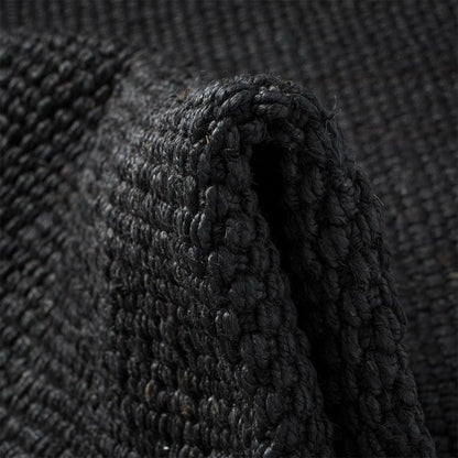 שטיח תמר אריגה גסה 09 שחור עם פרנזים | השטיח האדום