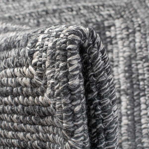 שטיח גרינלנד 09 אפור כהה/אפור בהיר עם פרנזים GREENLAND - hover