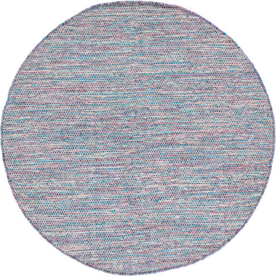 שטיח גפן כותנה 01 לבן/סגול/כחול עגול | השטיח האדום