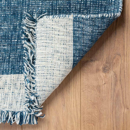 שטיח יעל 06 כחול עם פרנזים | השטיח האדום