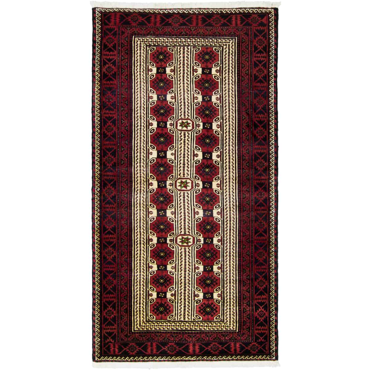 סופר בלוץ' פרסי 00 אדום/קרם 102x196 | השטיח האדום