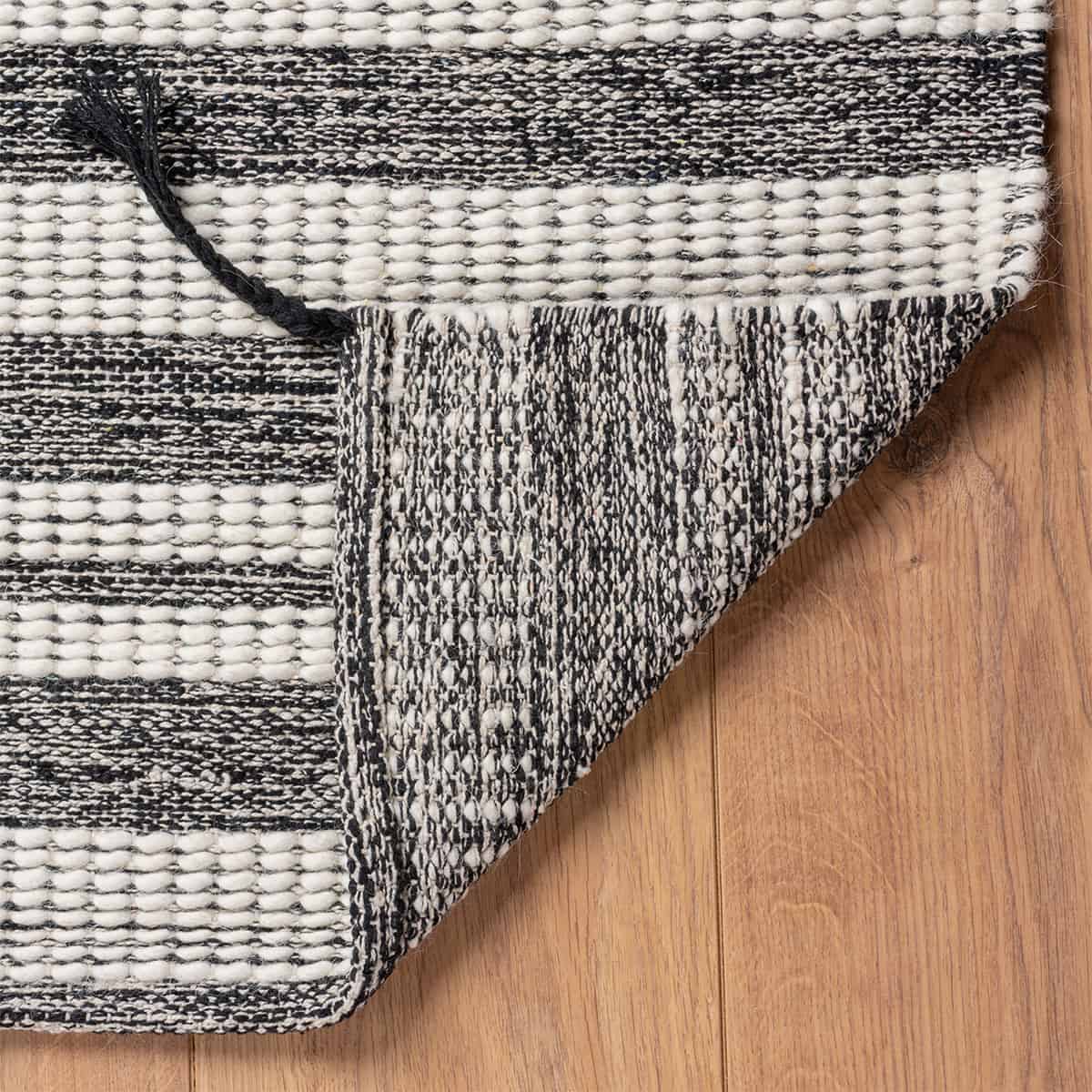 שטיח גפן כותנה 13 שחור/לבן | השטיח האדום