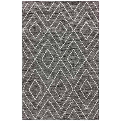 שטיח גפן כותנה 10 שחור/לבן | השטיח האדום