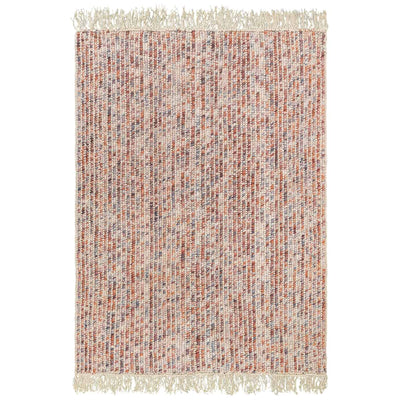 שטיח תמר אריגה גסה 10 קרם/צבעוני עם פרנזים | השטיח האדום