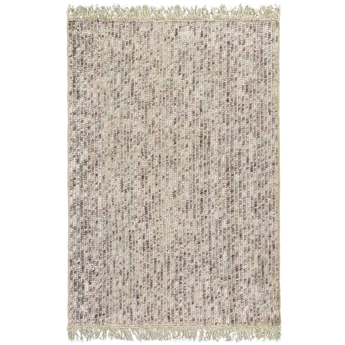 שטיח תמר אריגה גסה 10 קרם/חום עם פרנזים | השטיח האדום