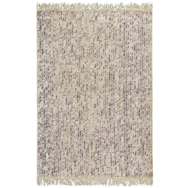 שטיח תמר אריגה גסה 10 קרם/חום עם פרנזים TAMAR