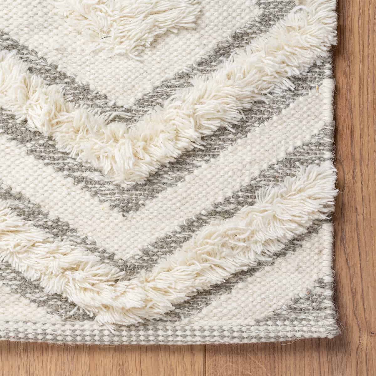 שטיח קילים סקנדינבי 30 אפור/לבן ראנר | השטיח האדום