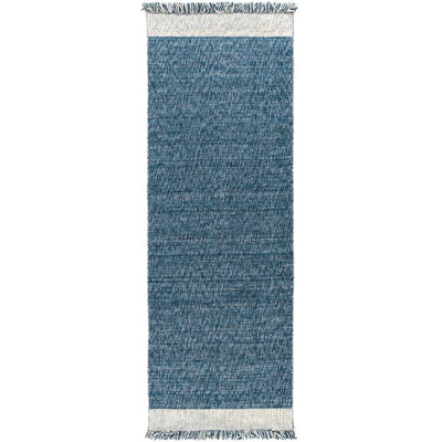 שטיח יעל 06 כחול ראנר עם פרנזים | השטיח האדום