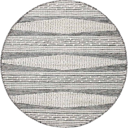 שטיח גפן כותנה 14 אפור עגול | השטיח האדום