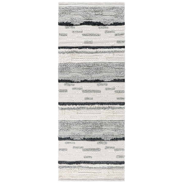 שטיח קילים סקנדינבי 29 אפור/לבן ראנר KILIM